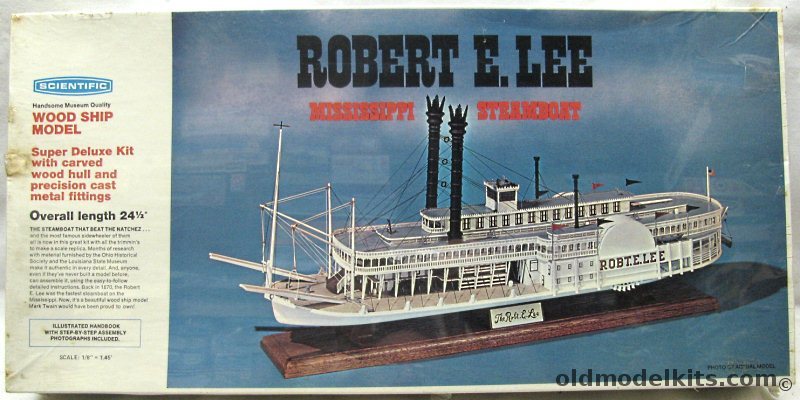 Scientific Robert E Lee Mississippi Steamboat - Wood and Metal 24.5 Inch Long Ship Kit, 181 plastic model kit